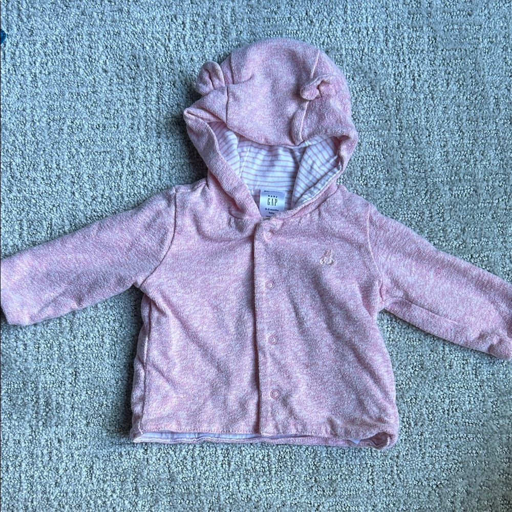 GAP Light Pink Kids Hoodie with Ears